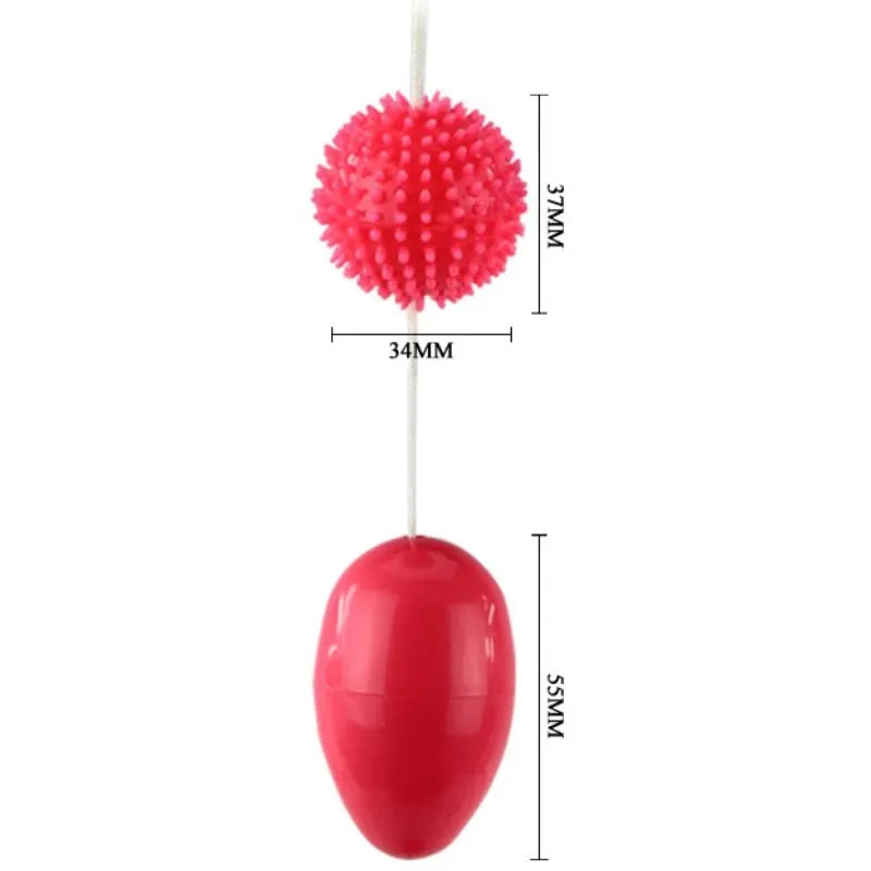 Boules de geisha vibrantes rouges en TPR et ABS, design ergonomique avec cordon nylon, stimulation douce et discrète.