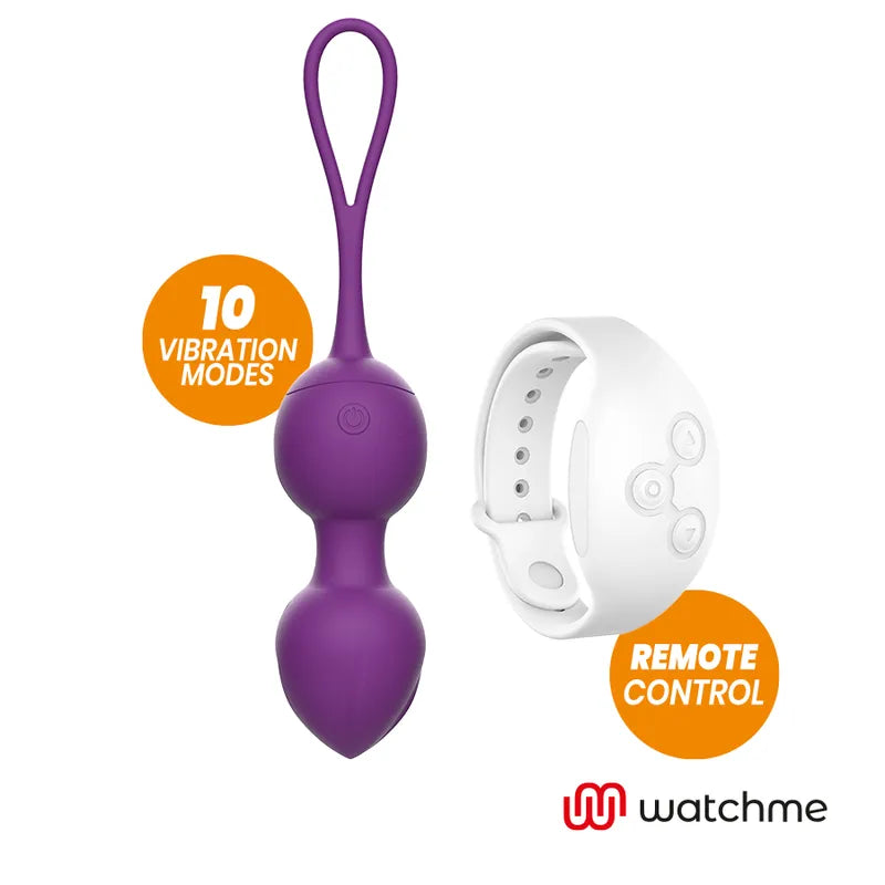 Boules Geisha vibrantes violettes avec télécommande blanche, silicone hypoallergénique, étanche IPX7, débutantes.