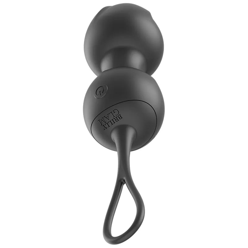Boules Geisha vibrantes noires, silicone, forme ergonomique, renforcement pelvien, télécommande, 10 modes, étanche.