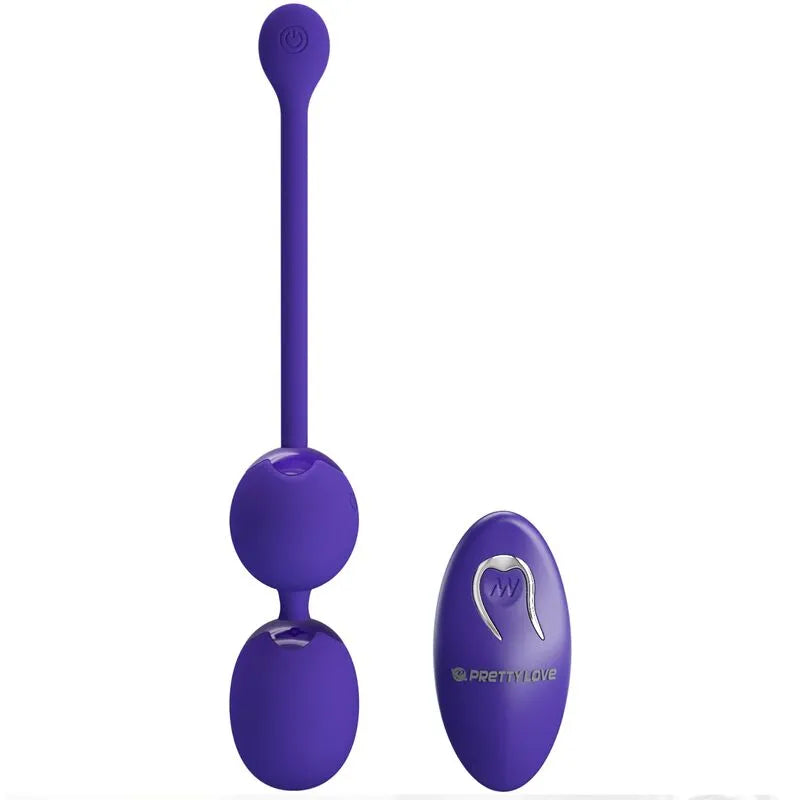 Boules Geisha Vibrantes Télécommandées Violettes Silicone Médicales Douces Hypoallergéniques Douze Modes Vibrations Tonification Plancher Pelvien