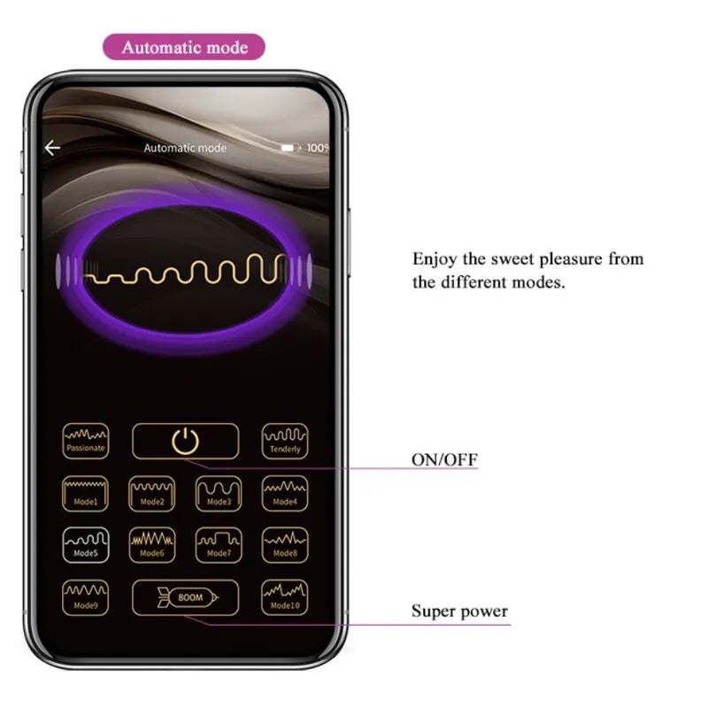 Boules Kegel violettes connectées, silicone doux, avec application mobile pour exercices pelviens, 12 modes vibrants.