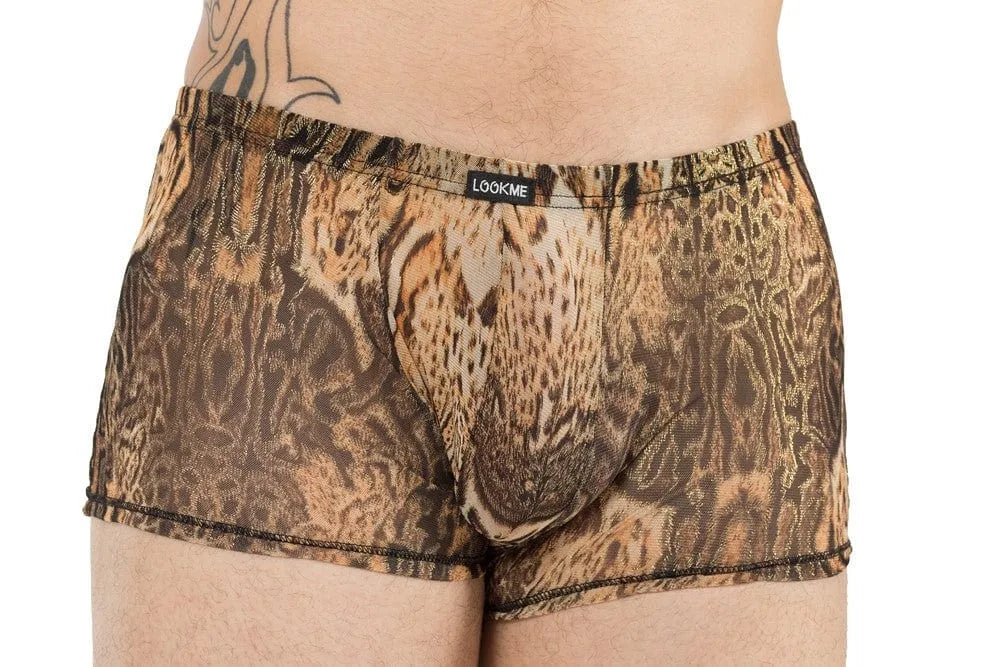 Boxer Homme Imprimé Félin Polyester Élasthanne Confortable Extensible Doux Maintien Ajustement Moderne Audacieux Sexy Résistant Lavable Élastique