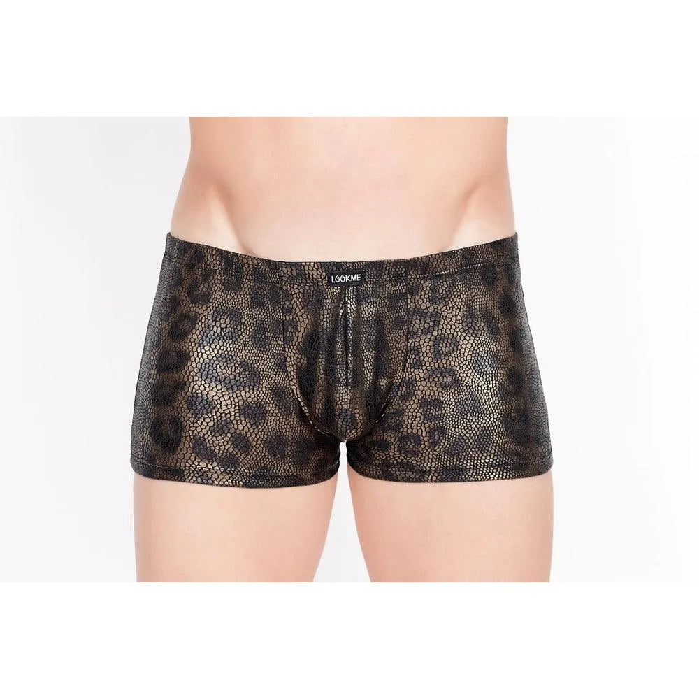 Boxer imprimé panthère polyester élasthanne extensible respirant doux maintien taille élastique coupe ajustée confort léger audacieux