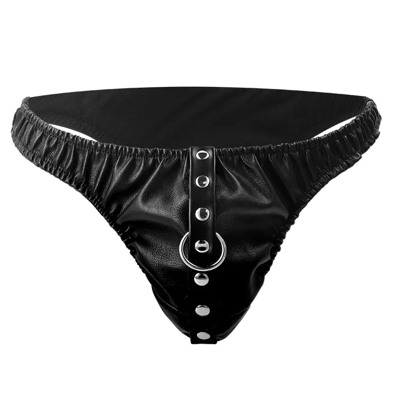 Bracelet BDSM en cuir végétalien noir, chaîne robuste métal sans nickel, coutures élégantes, ajustable, anneau décoratif.