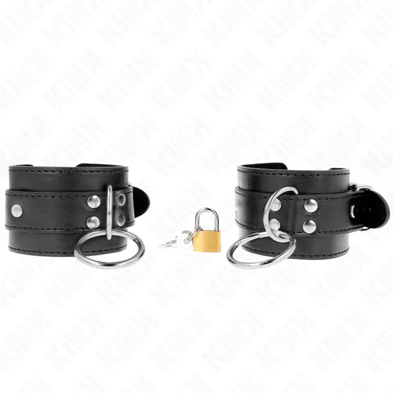 bracelets BDSM cuir véritable qualité supérieure confort réglable fermetures robustes doublure douce résistants élégants finitions soignées polyvalents compatibles sessions intenses