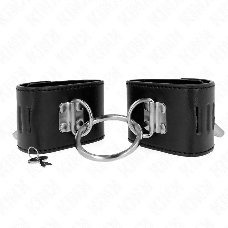 bracelets cuir véritable BDSM luxe confort optimal rembourrés ergonomiques ajustables boucles métalliques robustes durables résistants élégants noirs rouges