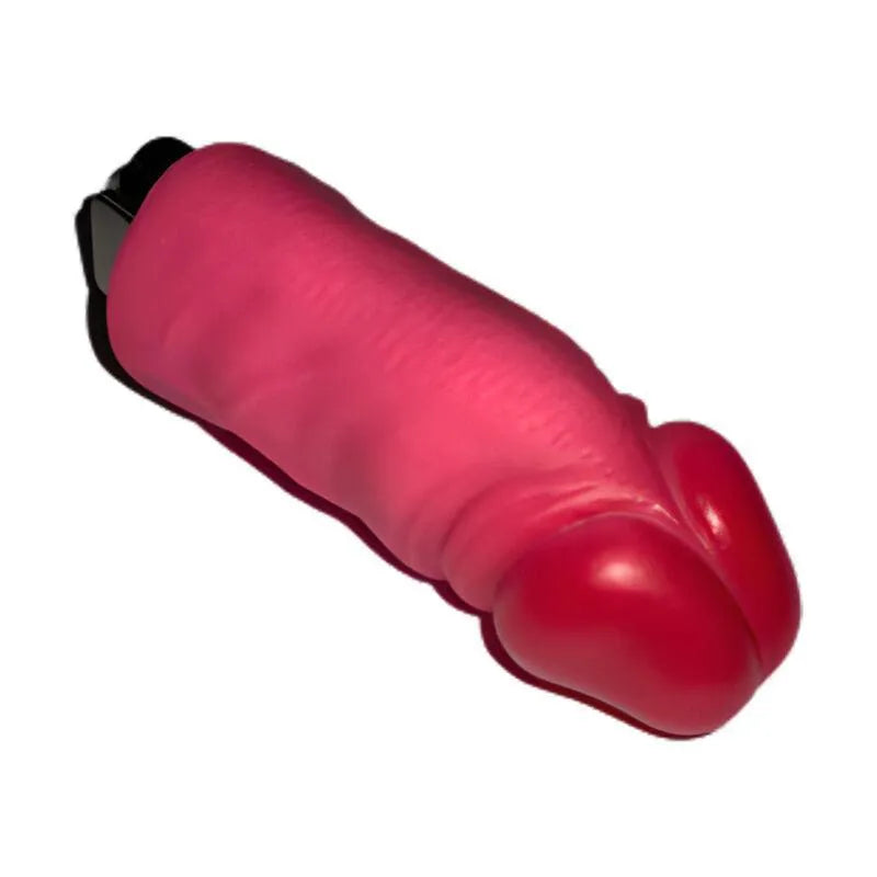 Briquet rose fuchsia en forme de pénis, compact et humoristique, idéal pour enterrement de vie de garçon.