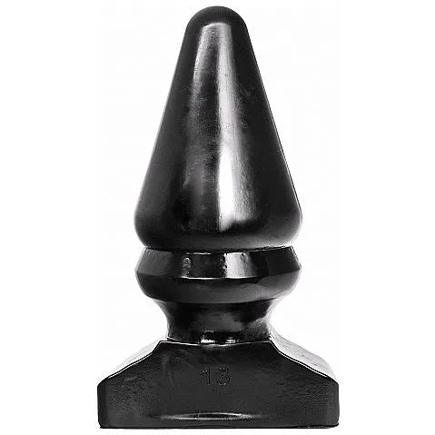 Gode anal conique noir en PVC hypoallergénique, forme progressive, surface lisse, base large pour un plaisir sécurisé.