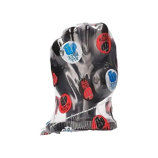 Bouchon anal noir en forme de poing, PVC hypoallergénique, imperméable, compatible lubrifiants, robuste et réaliste.