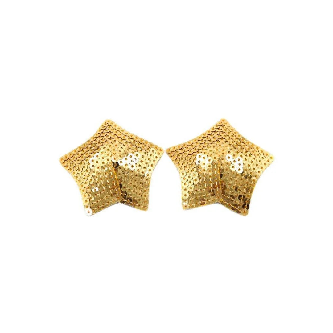 cachetetons adhésifs étoiles sequins dorés brillants pailletés réutilisables doux confortables soyeux discrets audacieux festifs glamour lingerie
