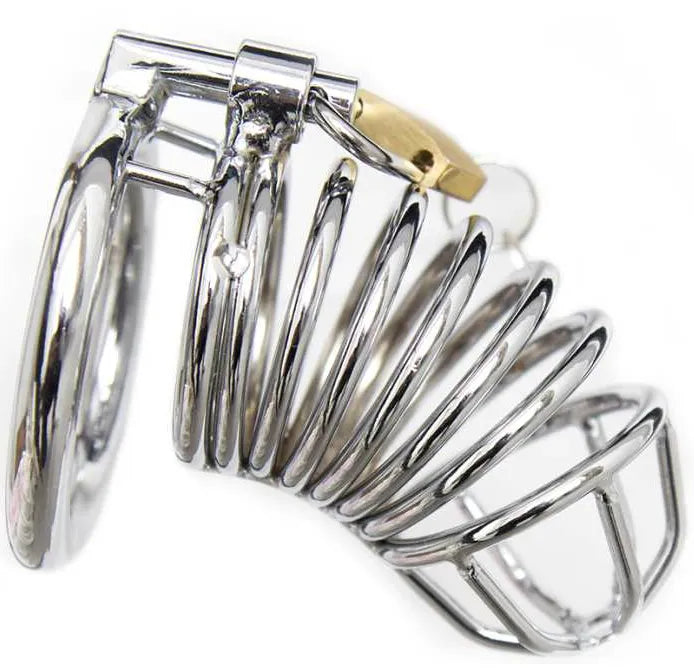 cage pénis acier inoxydable hypoallergénique sans nickel serrure clés verrouillage ajustable tailles confortable ergonomique discret durable finition polie sécurité renforcée