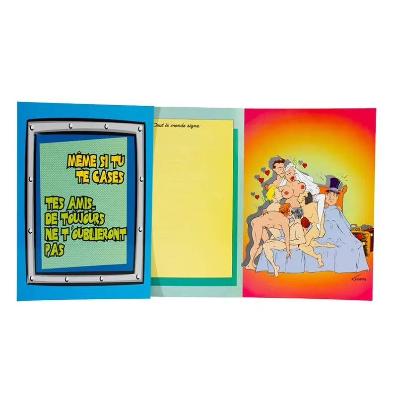 carte vœux érotique adultes humoristique sensuelle anniversaire EVJF EVG surprenante originale qualité espagnole Femarvi durable festive