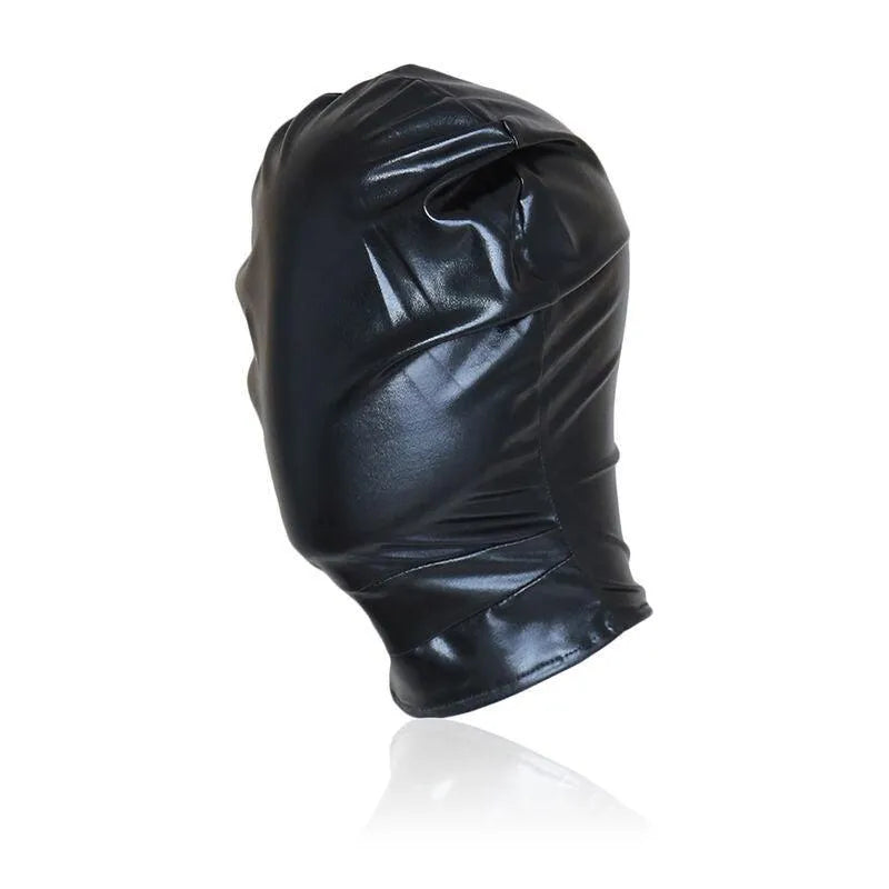 casquette fétichiste PVC brillante noire ajustable confortable durable respirante immersive sans trous rôle sensuelle sophistiquée élégante