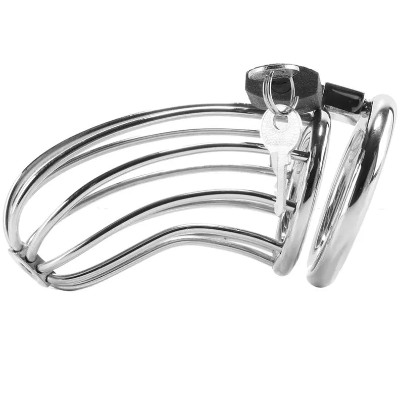 ceinture chasteté acier inoxydable hypoallergénique ergonomique bords lisses confortable sécurisée cadenas laiton anneau testiculaire diamètre36mm durable résistante domination contrôle soumis