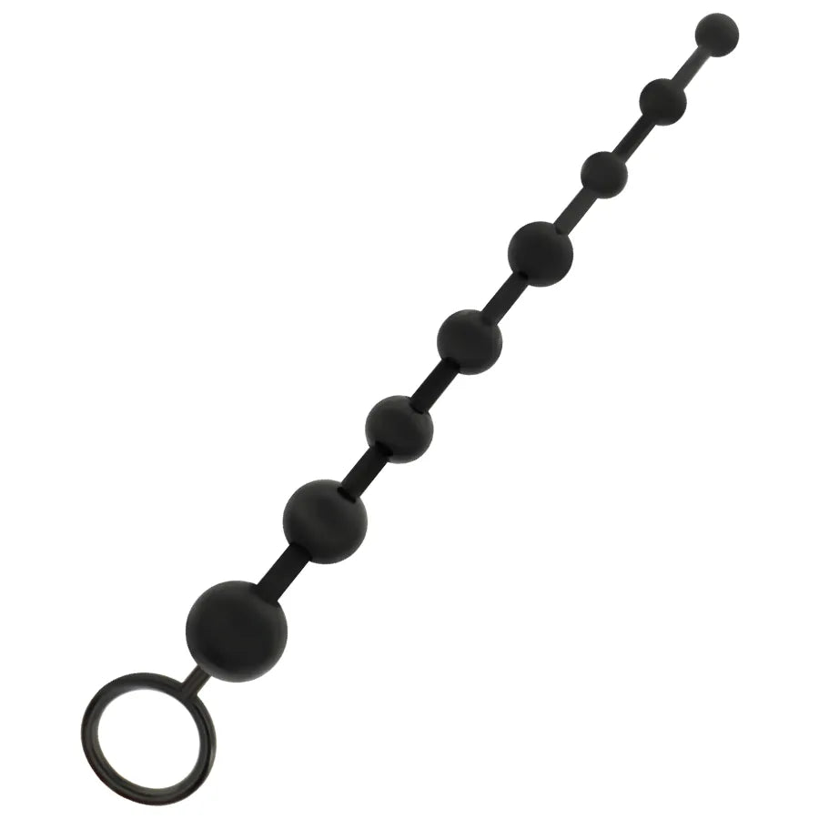 Chaîne perles anales débutant TPR doux soyeux progression tailles insertion confortable sécurisée anneau retrait facile nettoyage longueur 29cm hygiène ergonomique