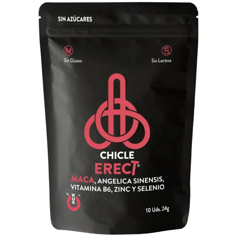 Gomme mastication stimulant sexuel sans gluten végétalien sans lactose sans sucres ajoutés maca 50mg arginine zinc vitamine B6 effet rapide