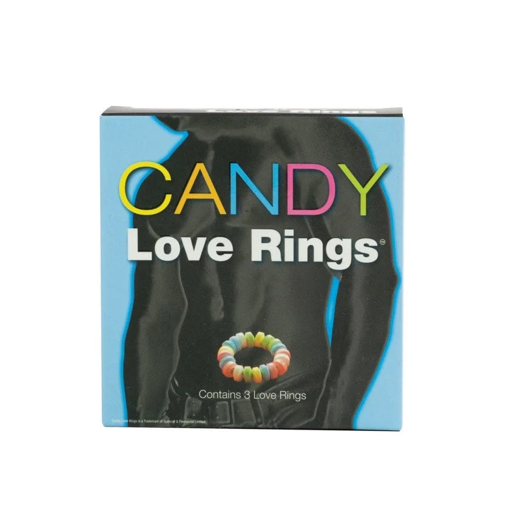 Anneaux péniens colorés en bonbon, extensibles et confortables, sur fond bleu, pour stimulation et érection renforcée.