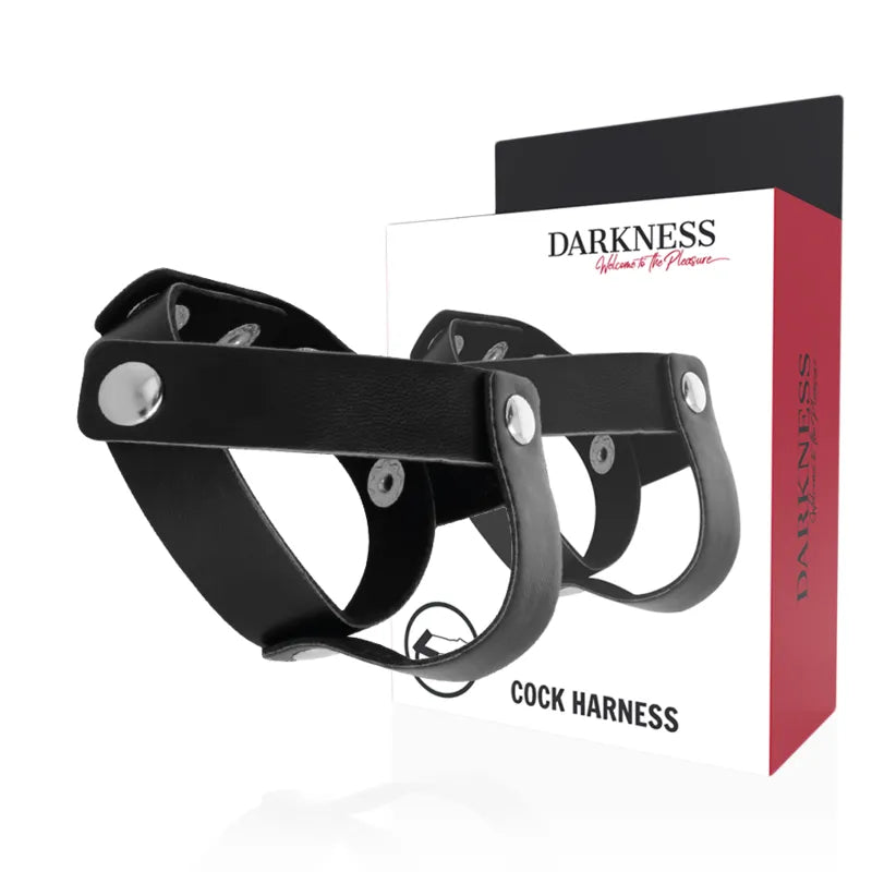 anneau pénien cuir ajustable sangle réglable maintien ferme confortable testicules détails métalliques rivets chromés élégance fétichiste performance endurance