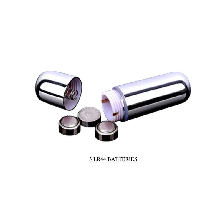 Anneau vibrant double stimulation en silicone souple, couleur argentée, avec piles LR44 incluses, 10 modes vibrations.