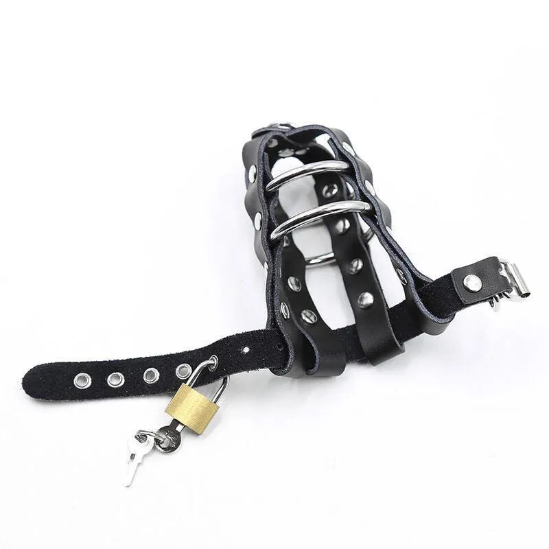 Anneau pénien noir avec sangle ajustable, cadenas métallique doré et clés, pour expérience fétiche sécurisée et personnali...