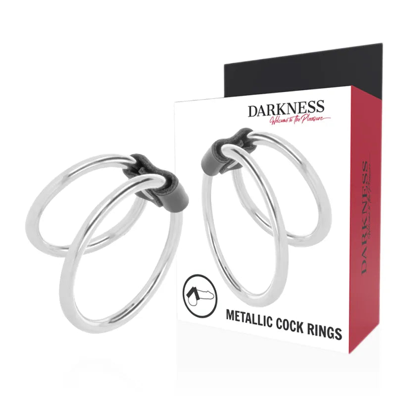 anneau double pénien métal sans nickel antiallergique retardateur éjaculation prolongation érection durable confortable universel débutant avancé fétiche plaisir haute qualité