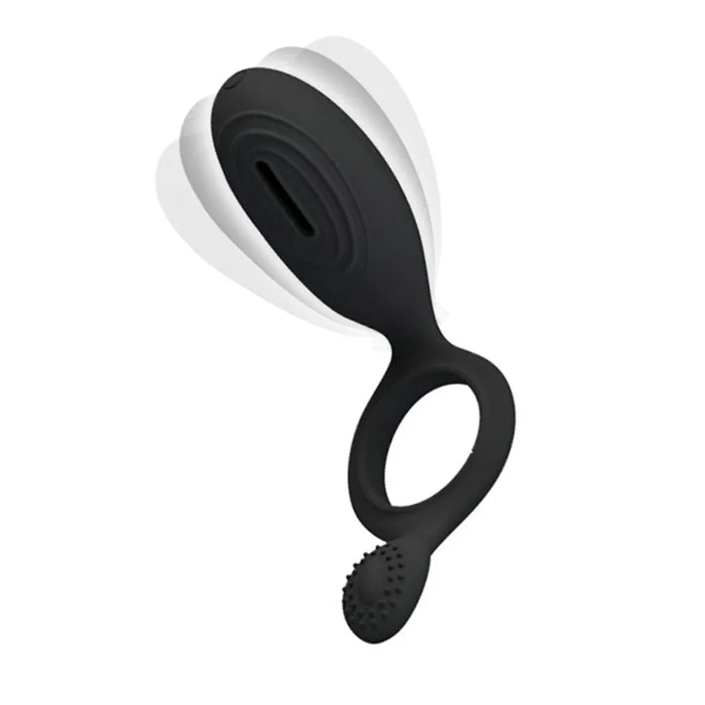 anneau pénien vibrant silicone stimulateur clitoridien languette picots stimulation anale extensible retardateur éjaculation plaisir léger 58g longueur125mm diamètre27mm pilesLR41 incluses
