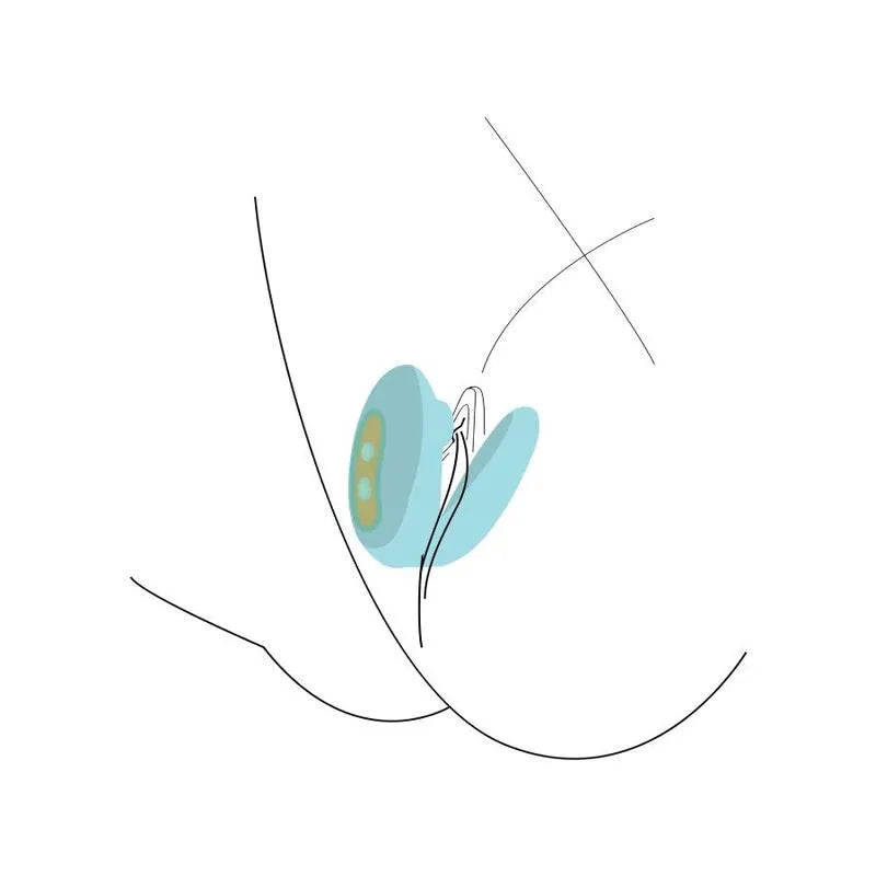 Anneau pénien vibrant bleu ergonomique Xocoon, stimulation clitoridienne, silicone hypoallergénique, étanche.