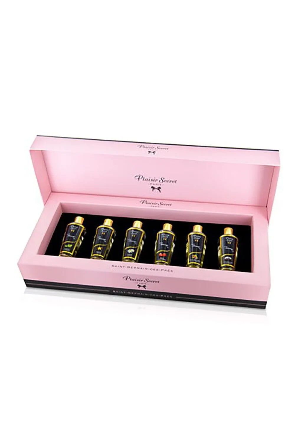 coffret huiles massage parfumées naturelles monoï vanille fruits exotiques noix coco fraise végétales sèches nourrissantes peau voyage cadeau prestige élégant