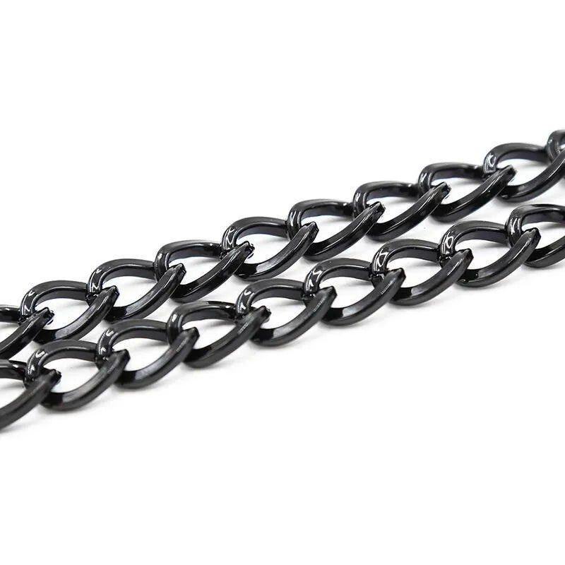 Collier BDSM acier inoxydable, cadenas inclus, finition polie, robuste et élégant, pour soumission et domination.