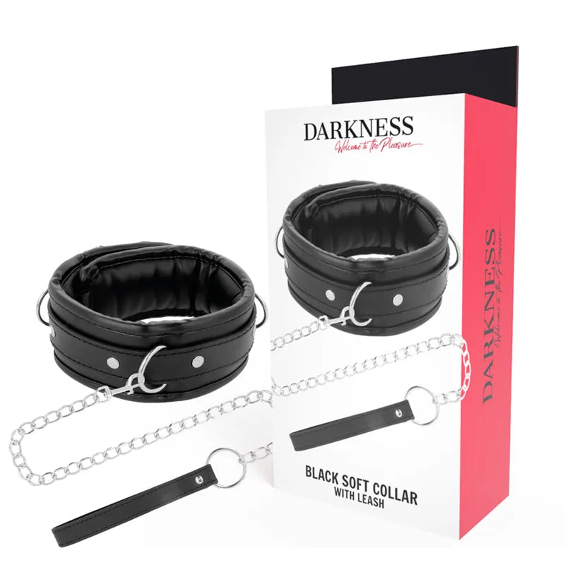 collier posture cuir rembourré ajustable boucle verrouillage laisse chaîne anneau fixation confort sécurité durable style élégant fétichiste