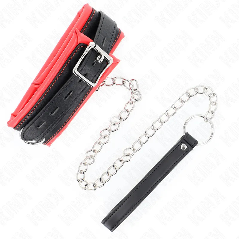 Colliers BDSM cuir véritable élégant ajustable robuste confortable sophistiqué raffiné finitions durable exclusif noir rouge violet résistant ergonomique