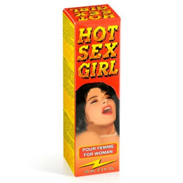 Flacon 20ml rouge HOT SEX FOR WOMEN, stimulation libido féminine, extraits végétaux, intensité sensations.