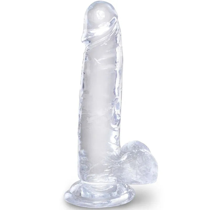 consolateur réaliste translucide transparent clarté TPE hypoallergénique flexible veiné texture détaillée ventouse puissante étanche 203mm 152mm 40mm mainslibres