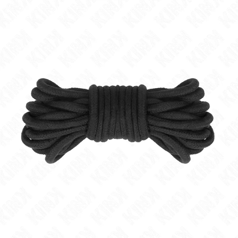 Cordes de bondage en coton noir, 5 mètres, douces, confortables, pour débutants, sécurité et polyvalence.