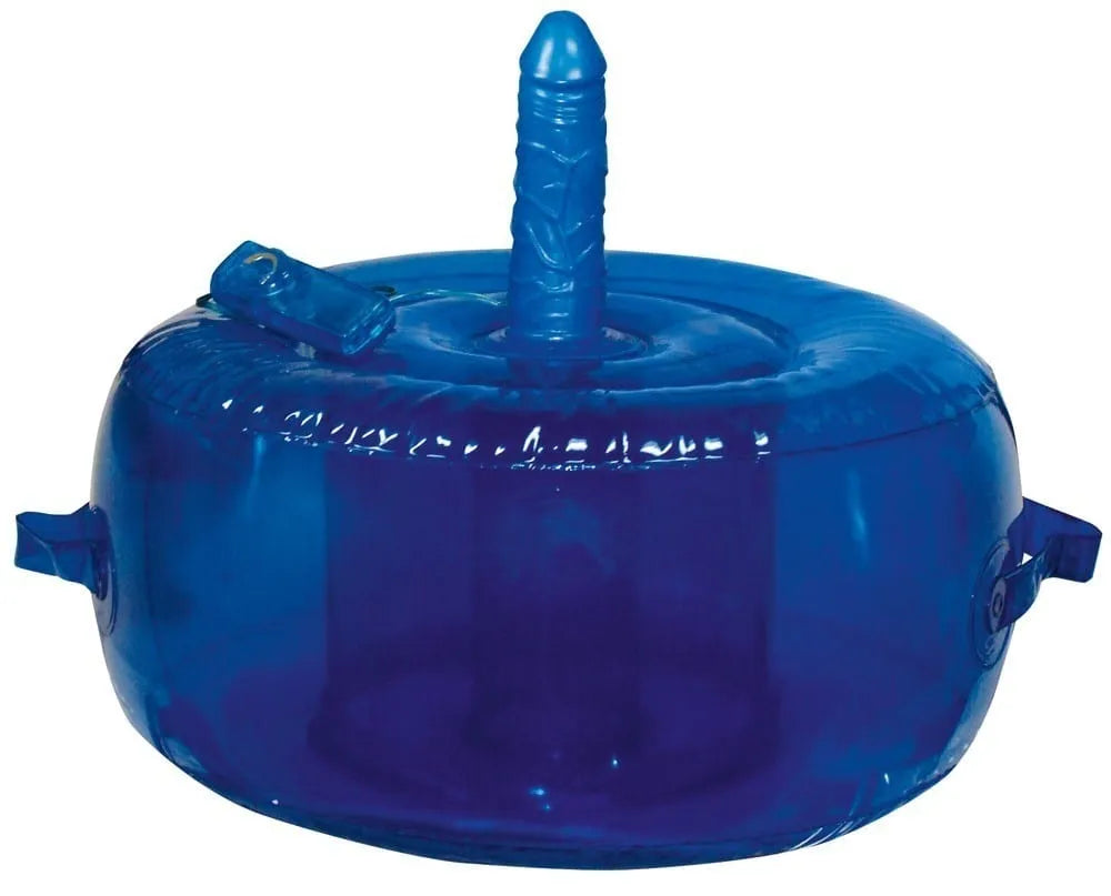 Coussin Gonflable Bleu Vibromasseur Multivitesse Ergonomique Silencieux Confortable Soutien Résistant PVC ABS 42cm 24cm Compact Charge100kg PilesAA Facile Utilisation Privé