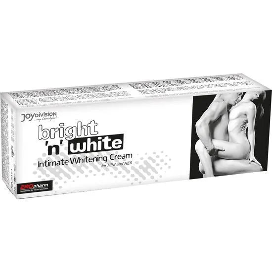 Crème blanchissante intime peaux sensibles, tube blanc, éclaircissement progressif, soin naturel et hydratant.