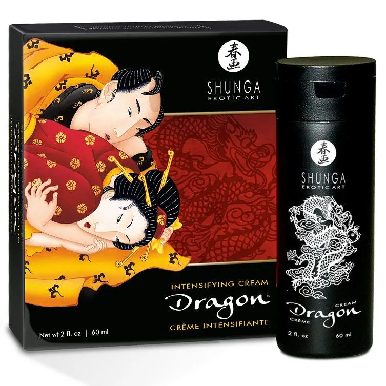 crème virilité naturelle shunga puissance plaisir intensité effet feu glace longue durée compatible latex texture lubrifiante fraise menthe 60ml