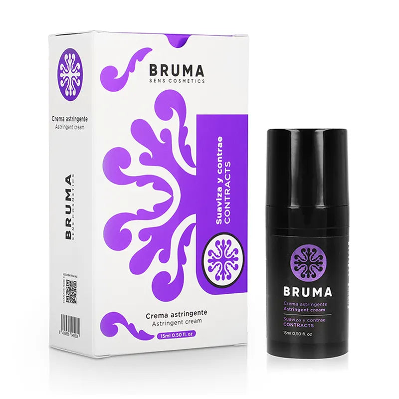 Crème intime astringente Bruma resserrement fermeté intensité adoucissante ultraglissante application facile longue tenue format poche antigoutte hygiénique