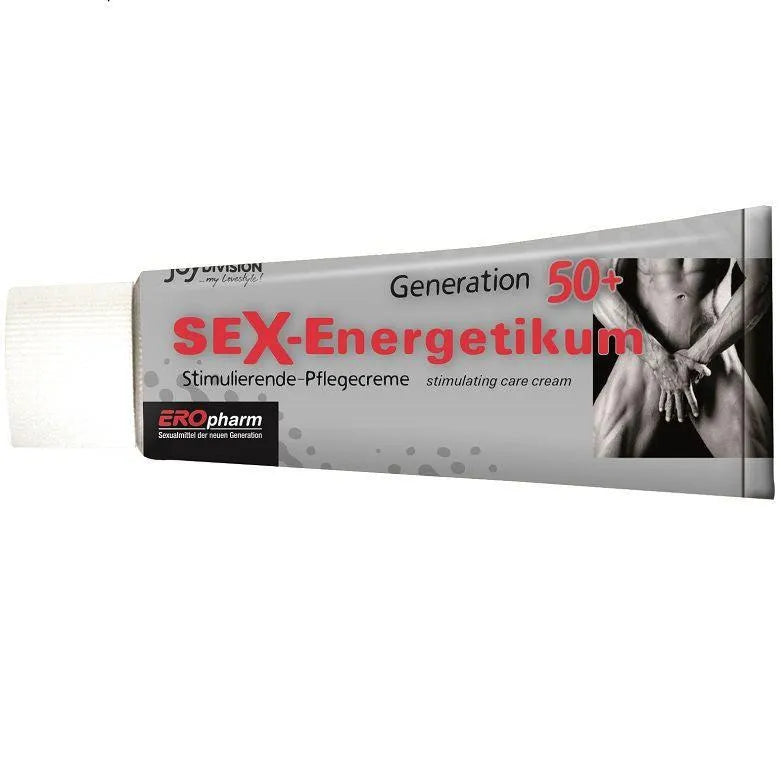 Crème érotique stimulante hommes cinquante ans revitalisante circulation sanguine sensations érotiques intensifiées confiance intime expérience allemande quarante millilitres EROPHARM
