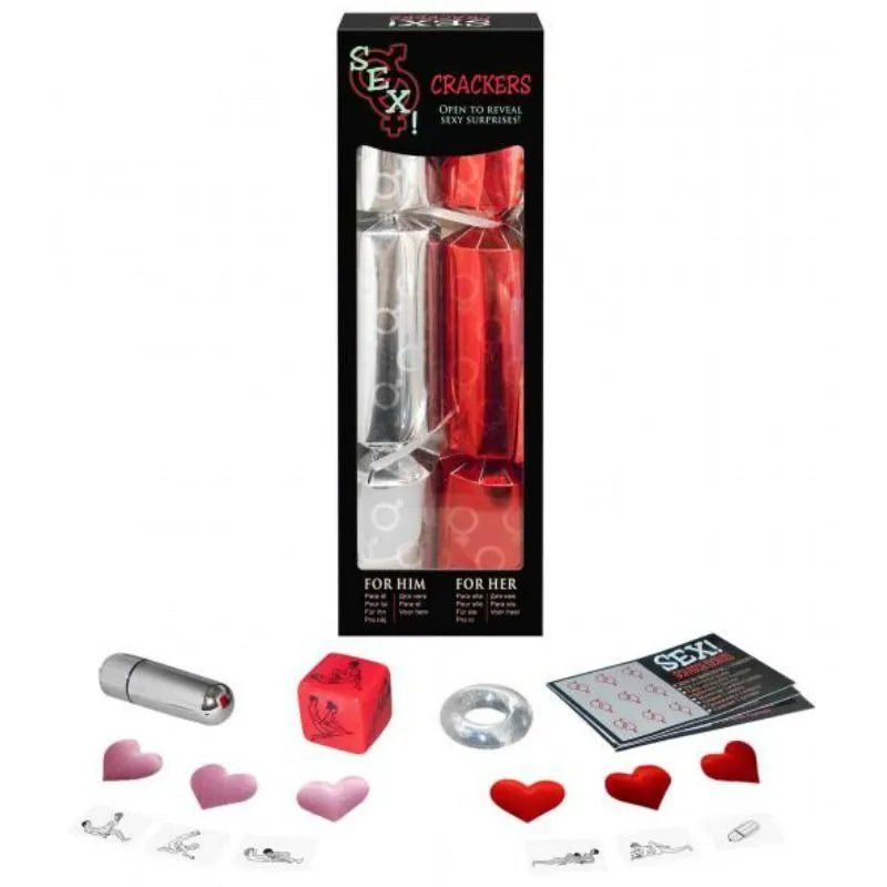 Coffrets surprises jouets érotiques couples complicité intimité ludique sensuel romantique stimulation vibrations positions cartes anneau pénien vibromasseur confettis cadeau soirée