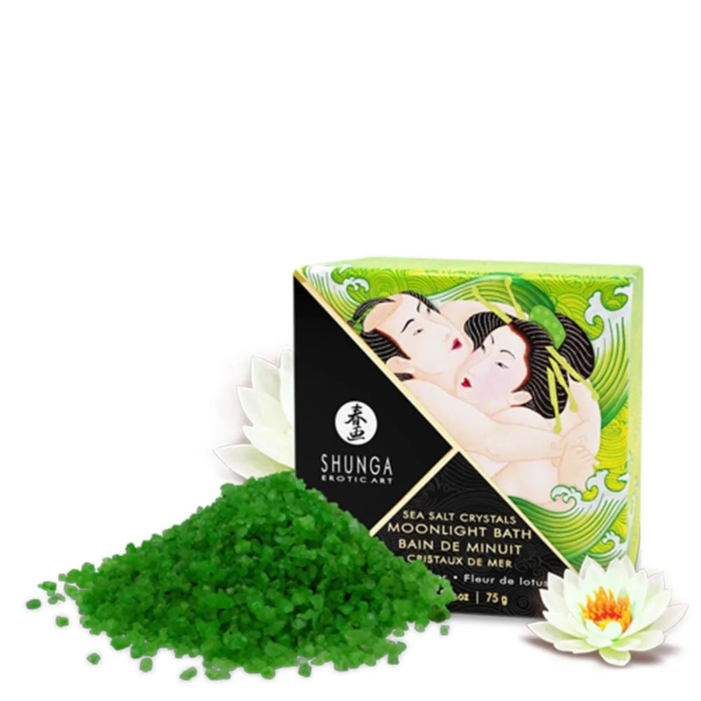 Cristaux sensuels bain fleur lotus parfumés aromatiques colorés moussants relaxants minéraux naturels Mer Morte adoucissants revitalisants luxueux sensoriel intime