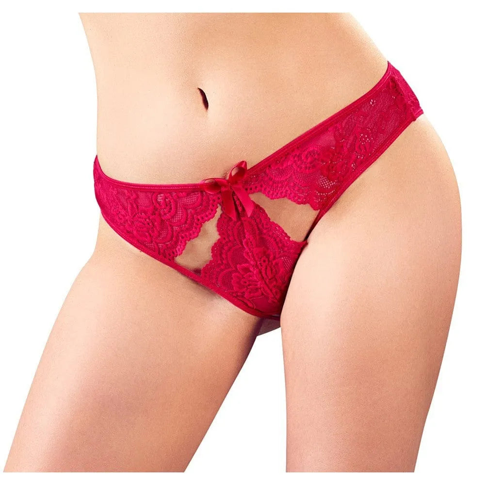 culotte sexy ouverte dentelle florale ouverture entrejambe douceur confort extensible élasthanne polyamide transparente délicate glamour sensuelle