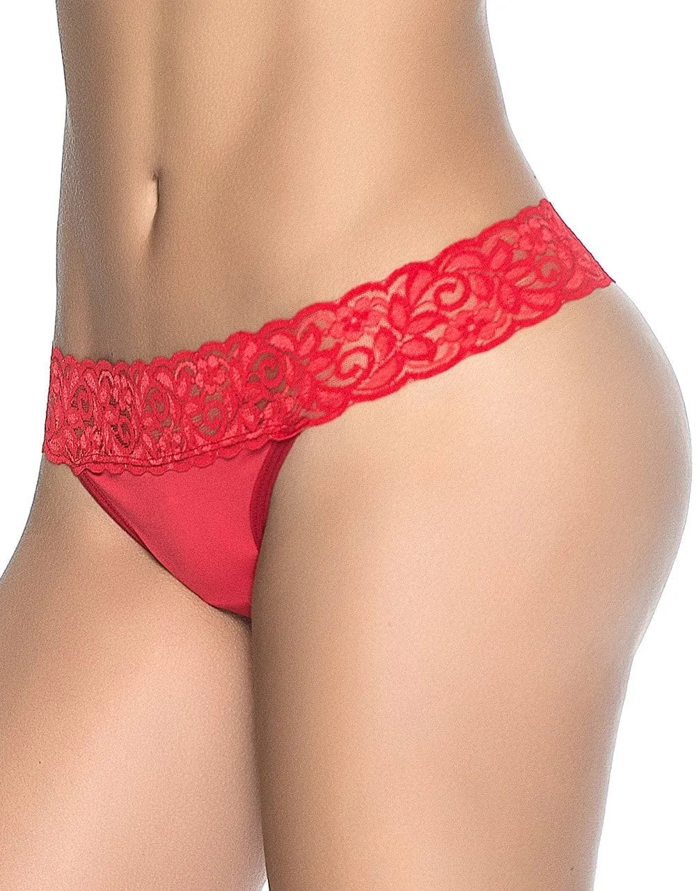 Culotte rouge en dentelle douce, coupe moulante et flatteuse, extensible et confortable, idéale pour occasions spéciales.