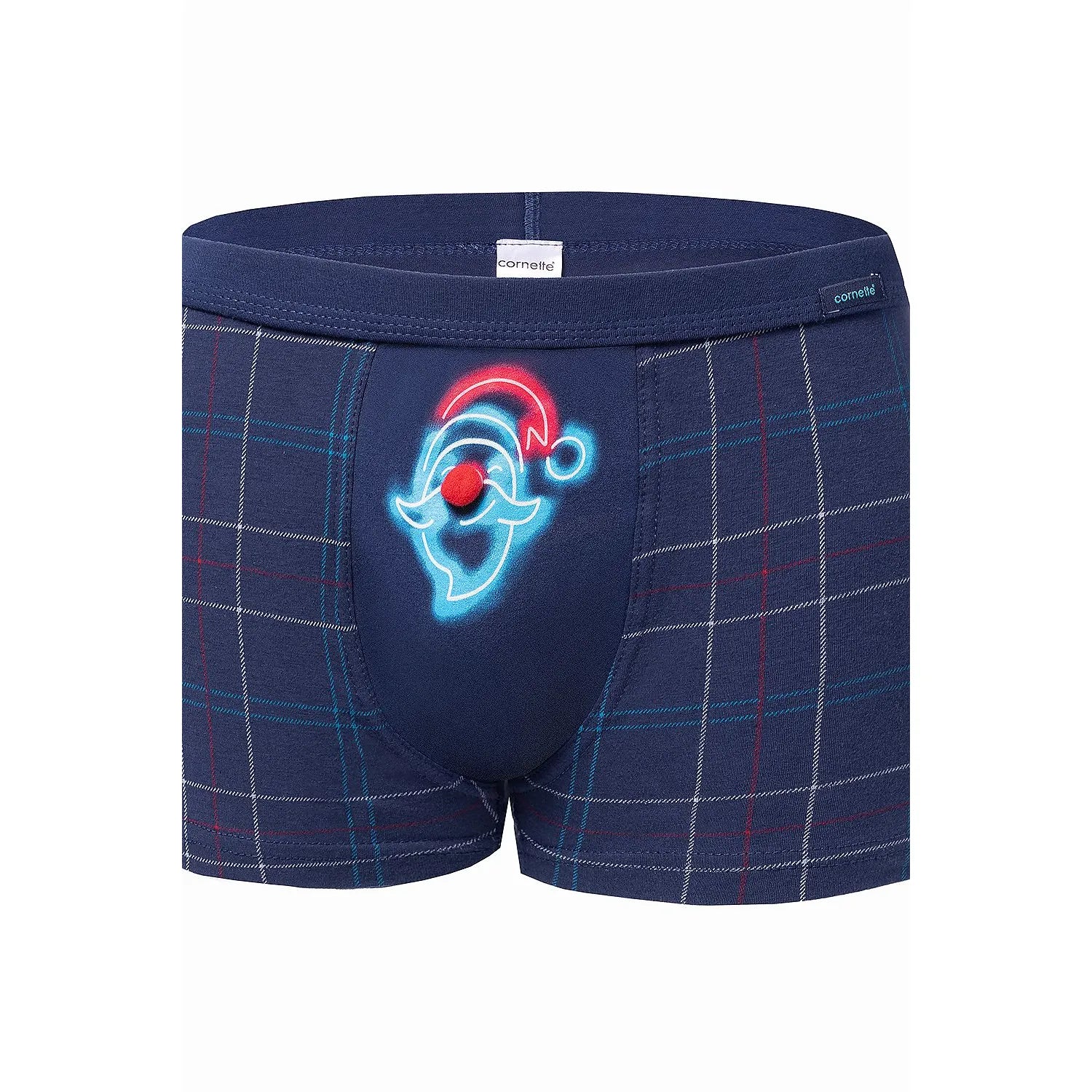 Boxer humoristique Père Noël design festif caleçon masculin sous-vêtement original Noël cadeau amusant hommes style unique