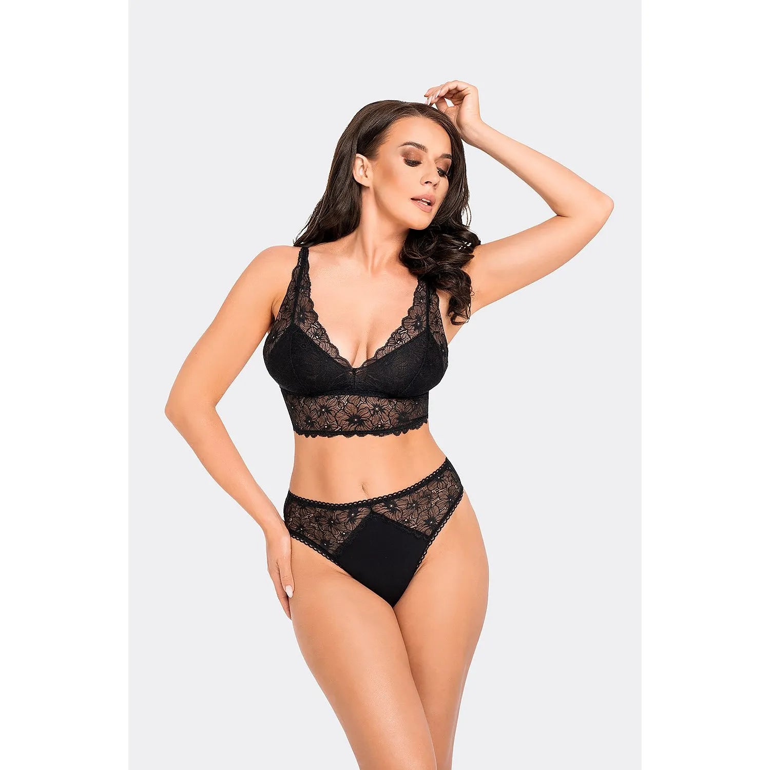 culotte coton élasthanne taille haute confortable douce respirante dentelle noire élégante quotidienne grande maintien extensible femme