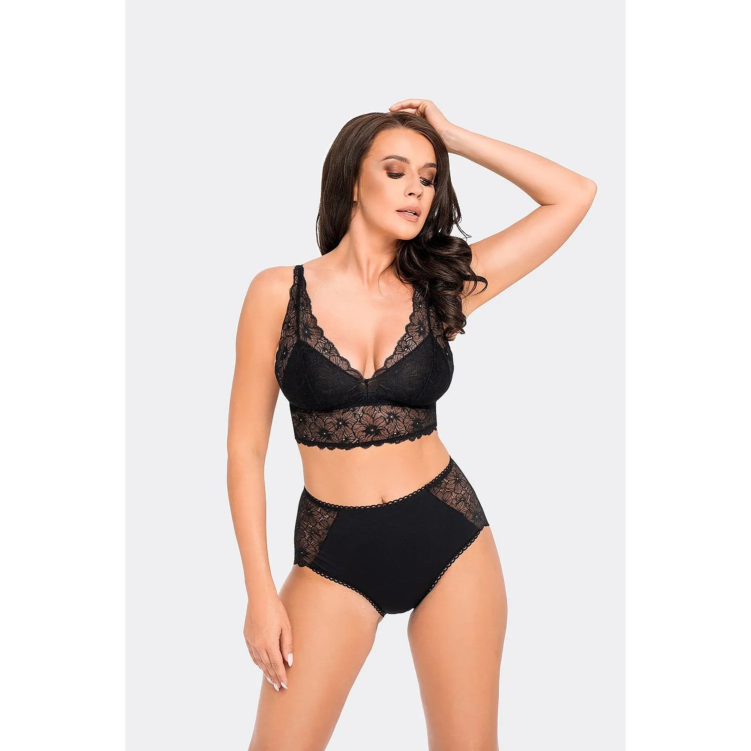 Ensemble de lingerie Babell Model 189024 Culottes et soutien-gorge dentelle haute taille coton élasthanne support confort élégance féminine