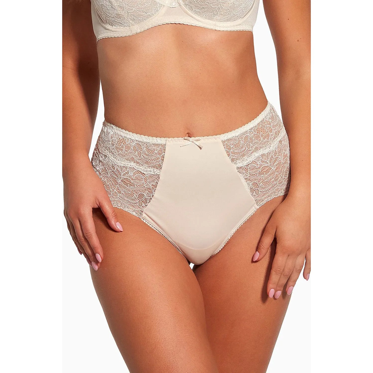 Culotte brésilienne taille haute dentelle florale modèle 189786 Bella Misteria confort féminin style élégant maintien optimal lingerie sexy intime discrétion garantie