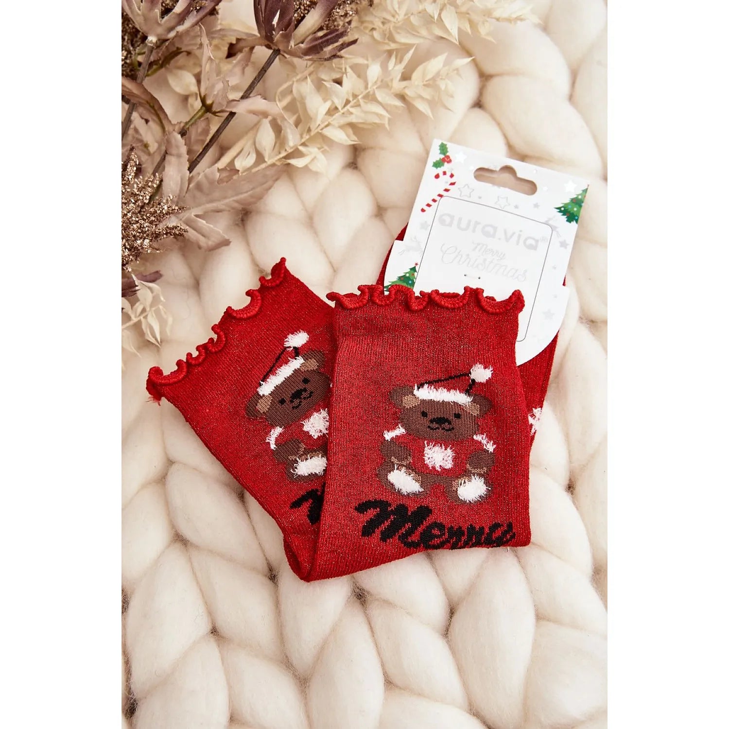 Chaussettes Noël paillettes coton dames cadeau accessoire élégant modèle 190402