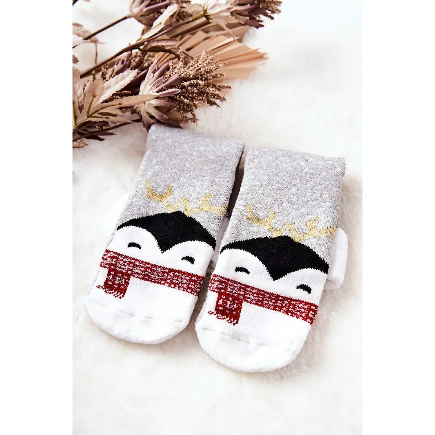 Chaussettes Noël coton antidérapantes cadeau chaud modèle 190428
