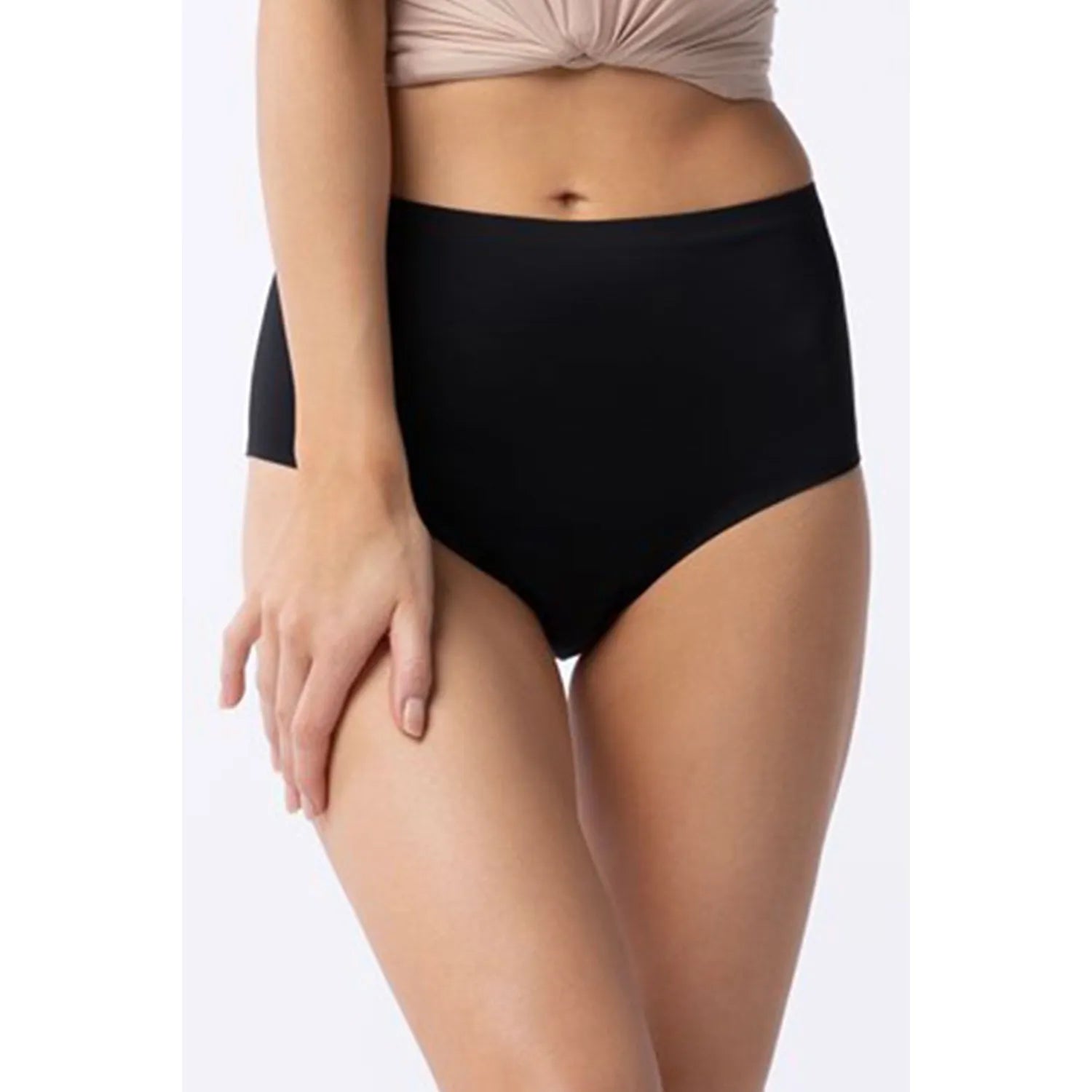 Culotte taille haute Julimex 191336 noire maille innovante maintien confort lingerie féminine quotidien style couvrant